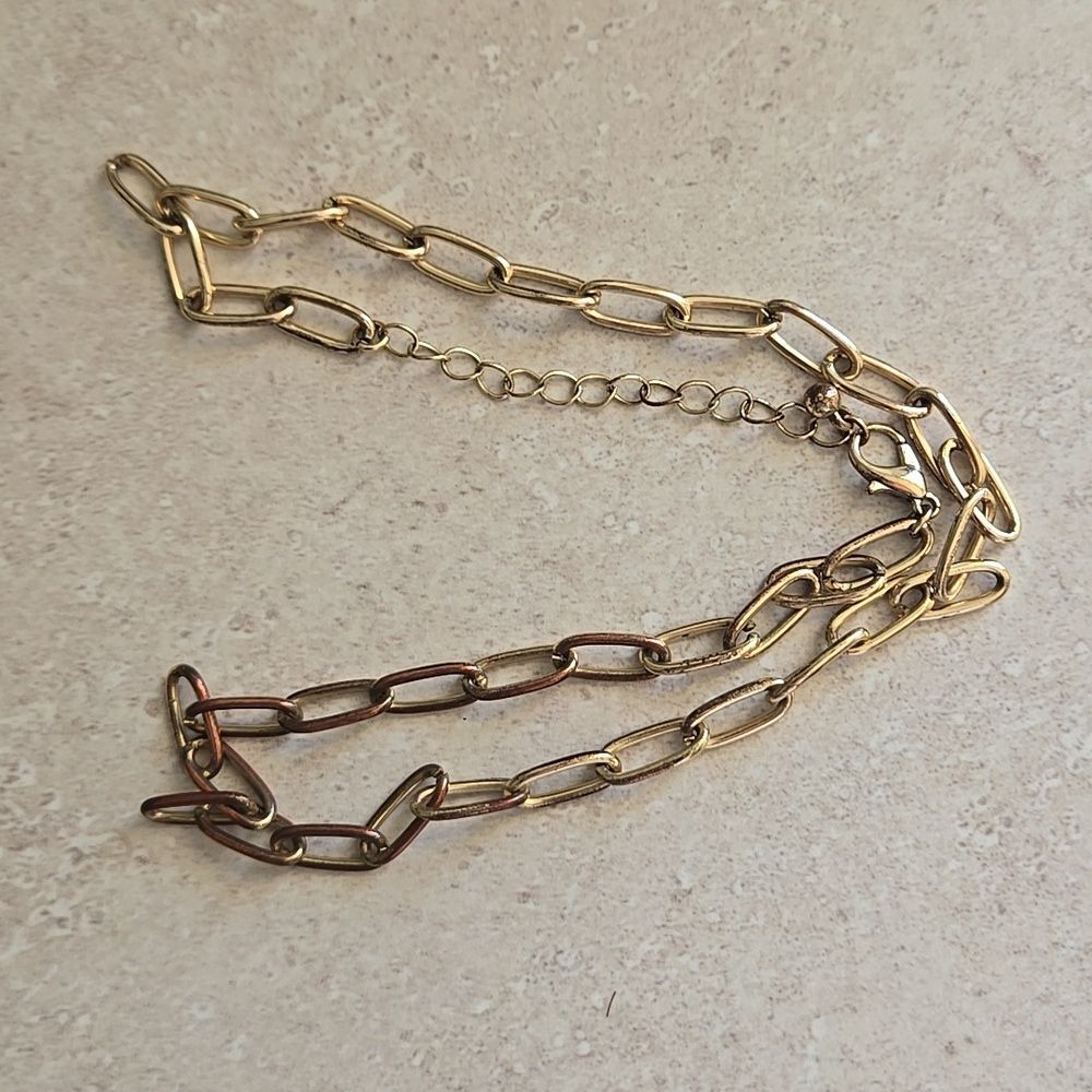 PAPER CLIP Style gold toned fashion adjustable As Is Costume Womens - Picture 5 of 15